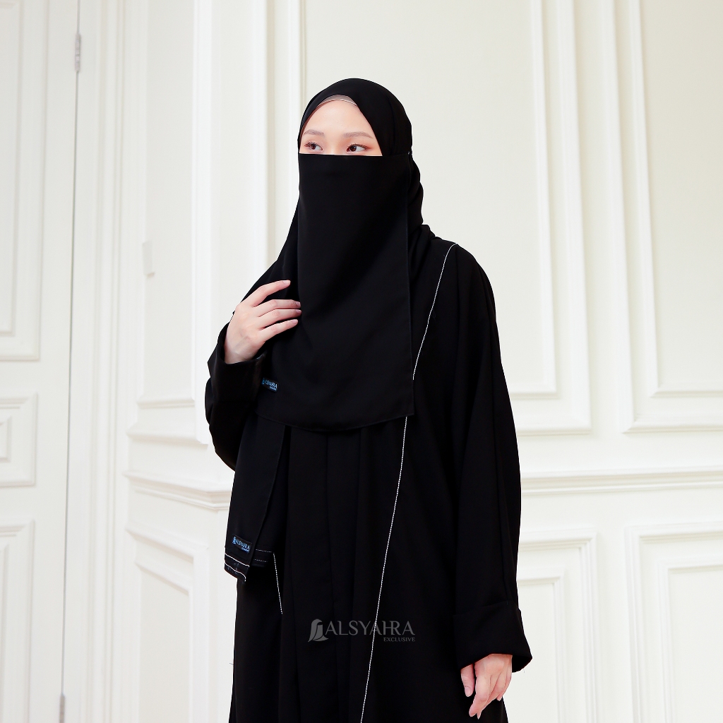 Alsyahra Exclusive - Cadar Tali Basic Sifon Silk Jetblack