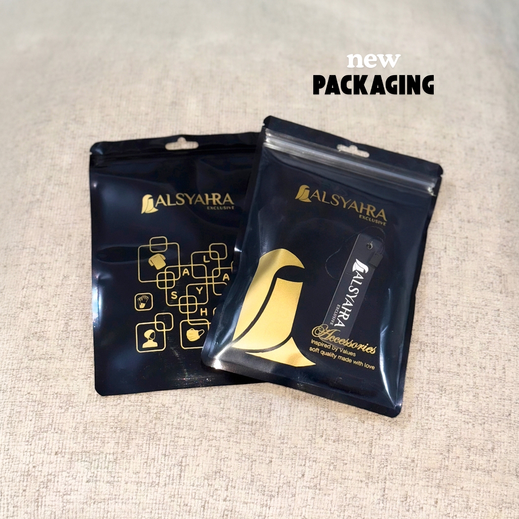 Alsyahra Exclusive - Niqab Poni 2 Layer Bisban Hijrah Sifon Silk Jetblack Arab