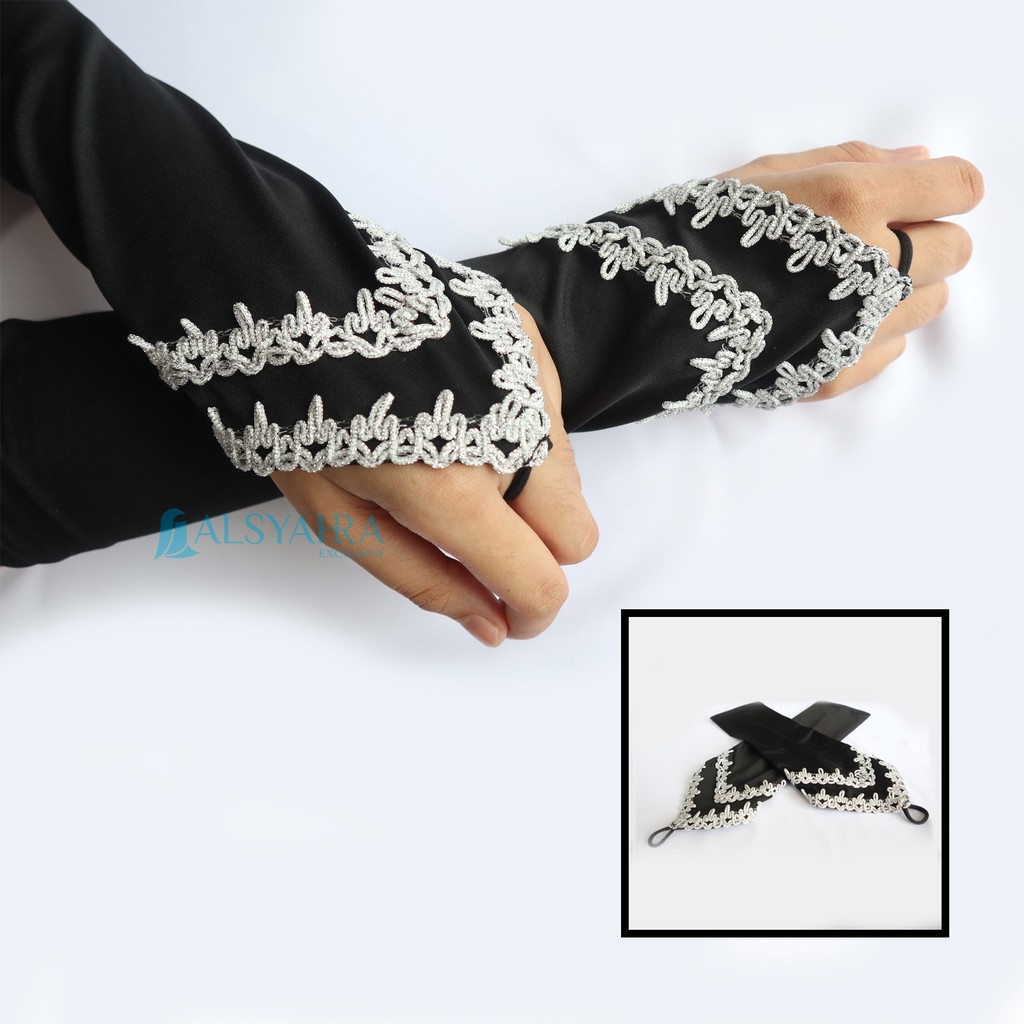 Alsyahra Exclusive Manset Handsock Cincin Motif Shajara Duo