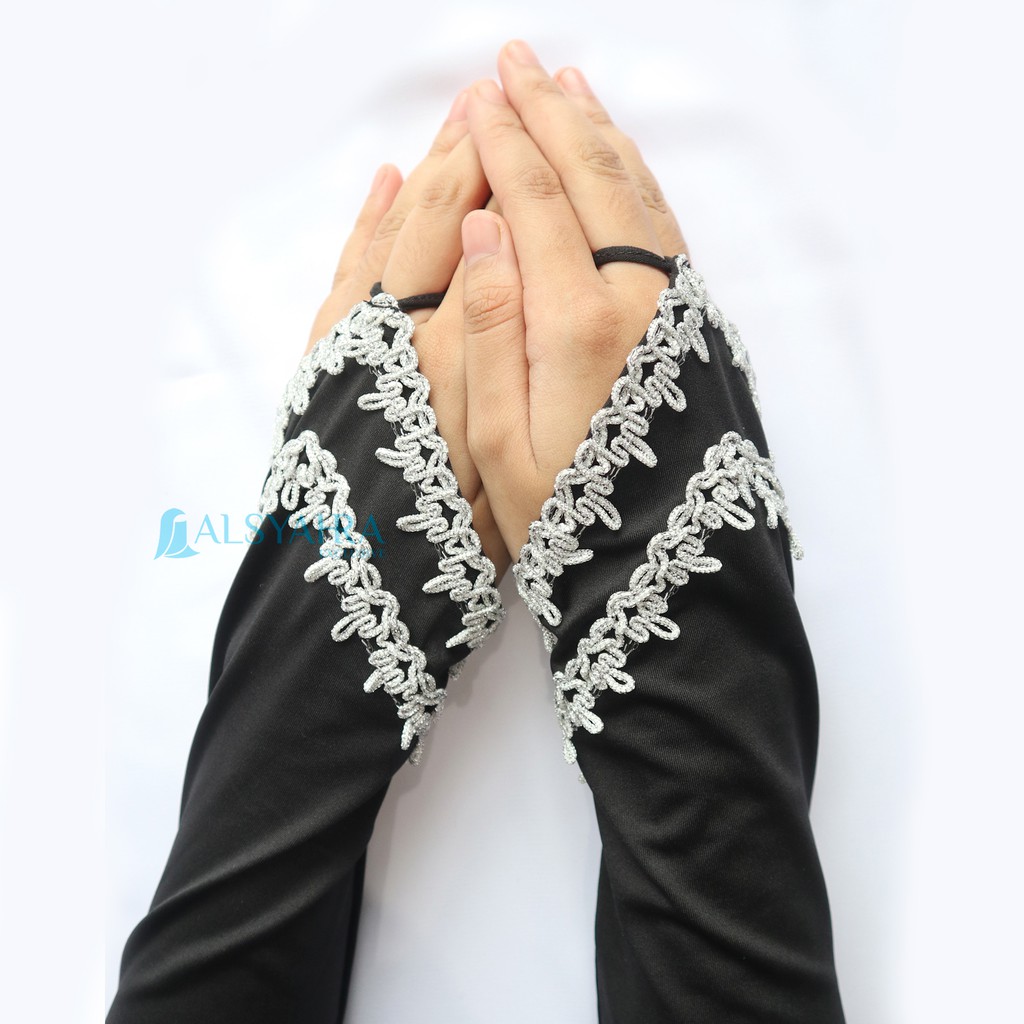 Alsyahra Exclusive Manset Handsock Cincin Motif Shajara Duo