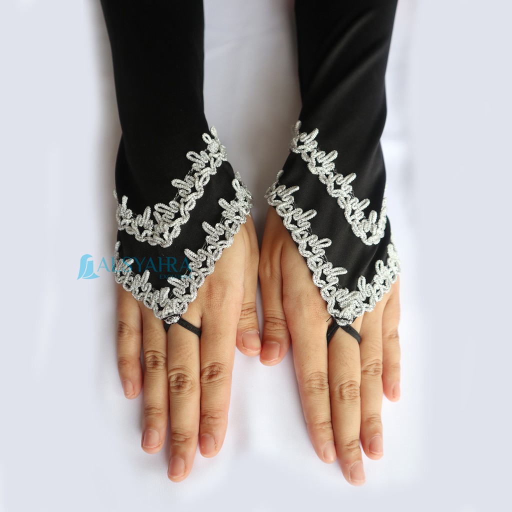Alsyahra Exclusive Manset Handsock Cincin Motif Shajara Duo