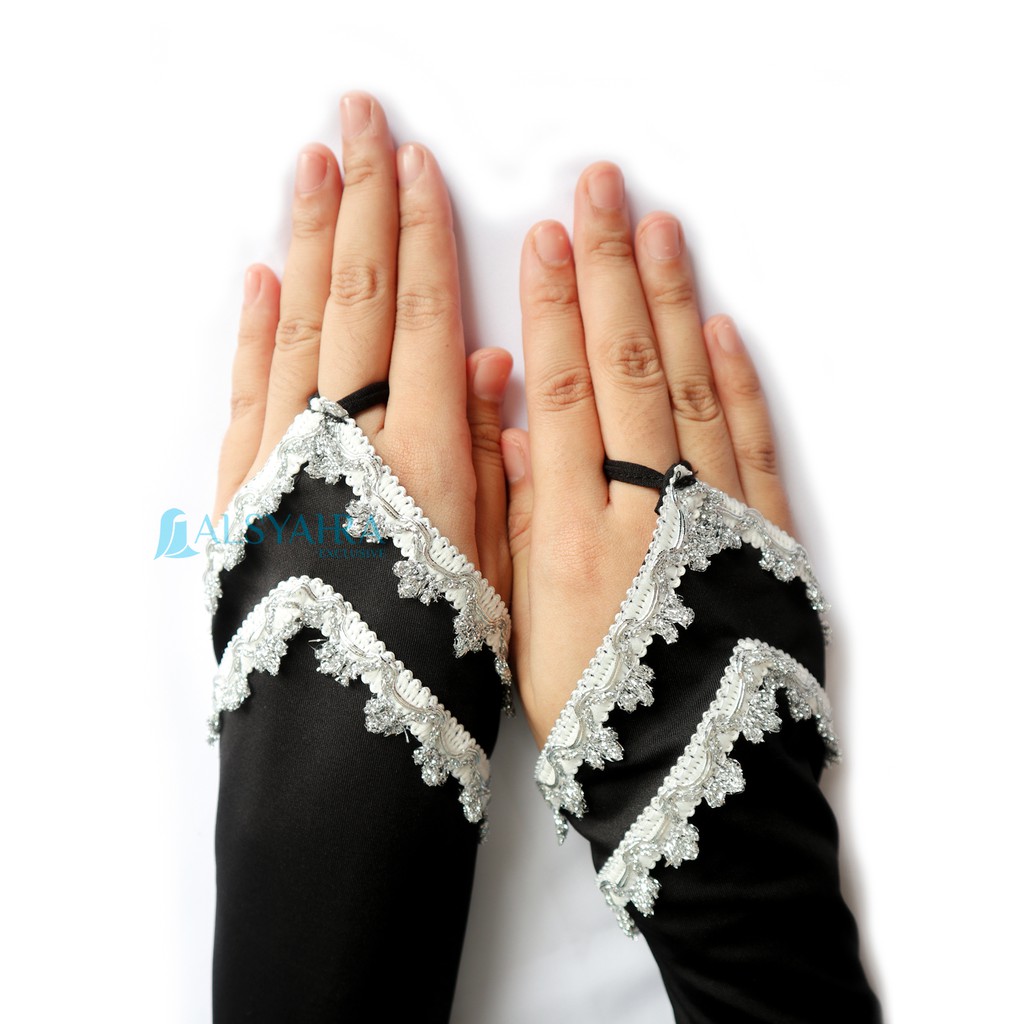 Alsyahra Exclusive Manset Handsock Cincin Motif Raaina Duo