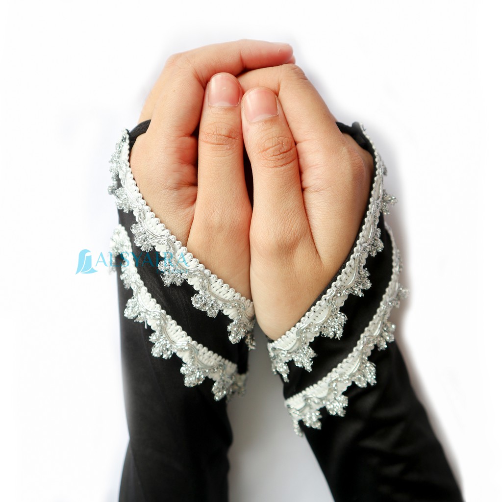 Alsyahra Exclusive Manset Handsock Cincin Motif Raaina Duo