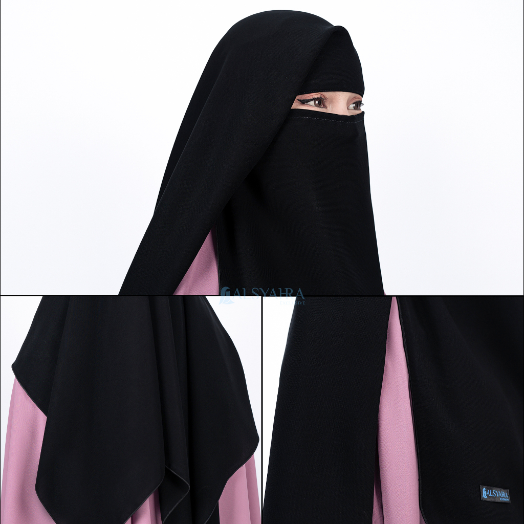 Alsyahra Exclusive - Niqab Yaman Jetblack Edition