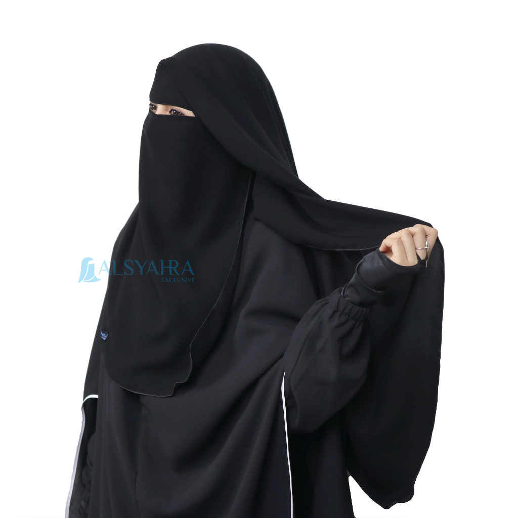 Alsyahra Exclusive - Niqab Yaman Jetblack Edition