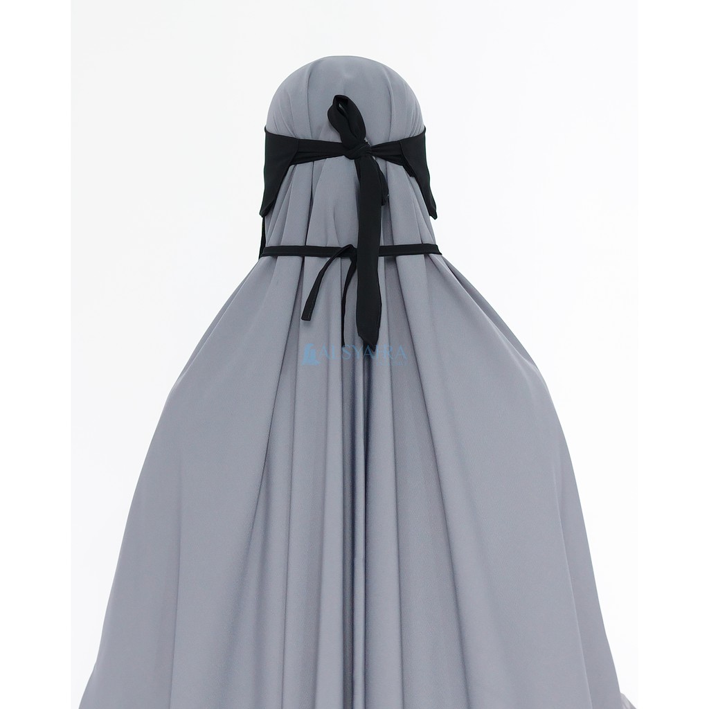 Alsyahra Exclusive Masker Cadar Niqab Poni Himayah Sifon Silk Jetblack