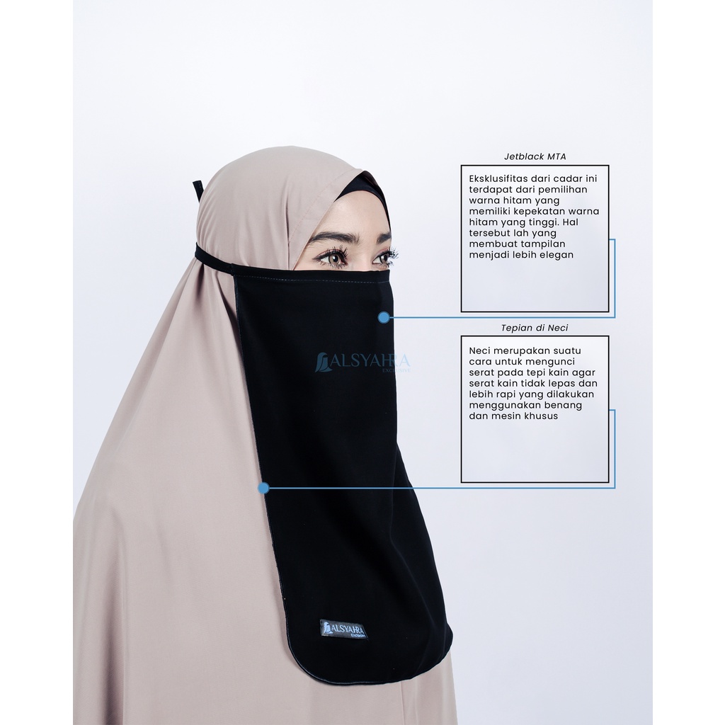 Alsyahra Exclusive - Cadar Tali Basic Soft Jetblack