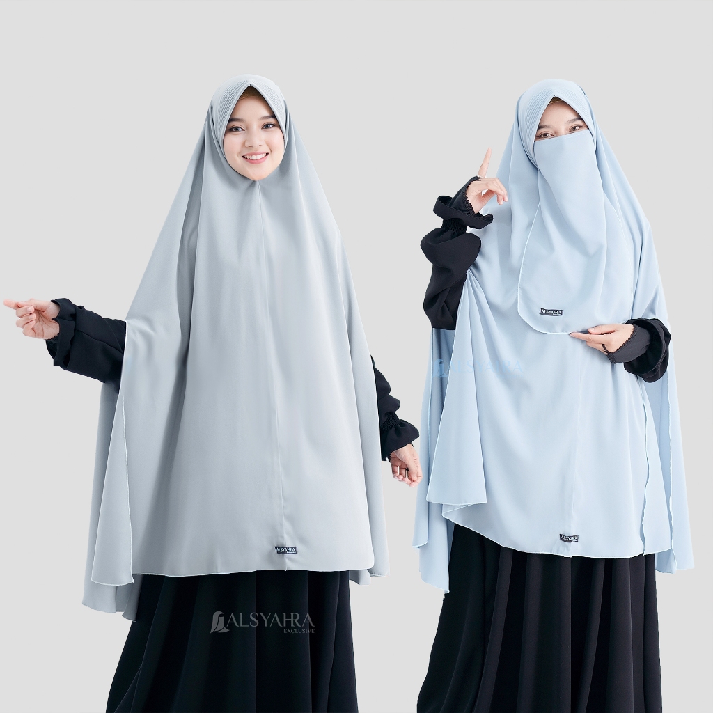 Alsyahra Exclusive - Set Khimar Syari Handsplit PAD Cadar Tali WF Premium