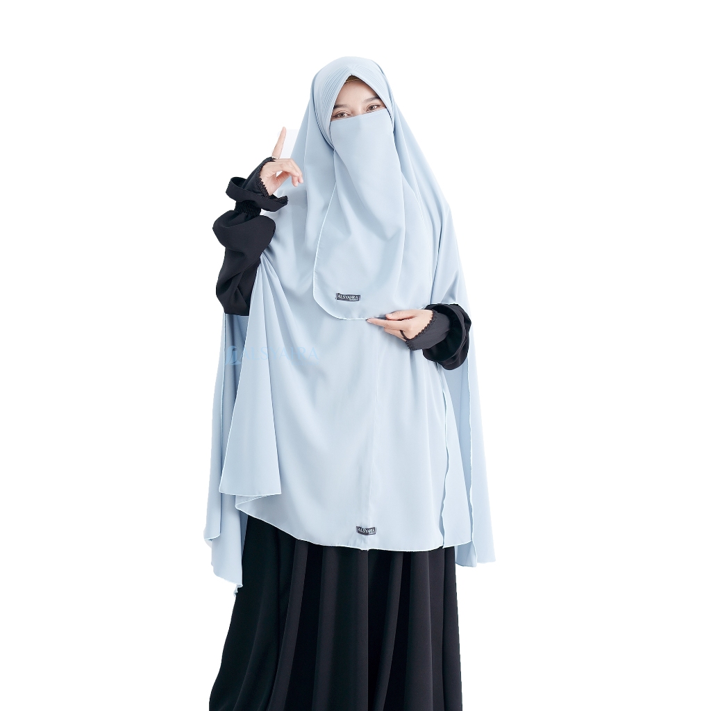 Alsyahra Exclusive - Set Khimar Syari Handsplit PAD Cadar Tali WF Premium