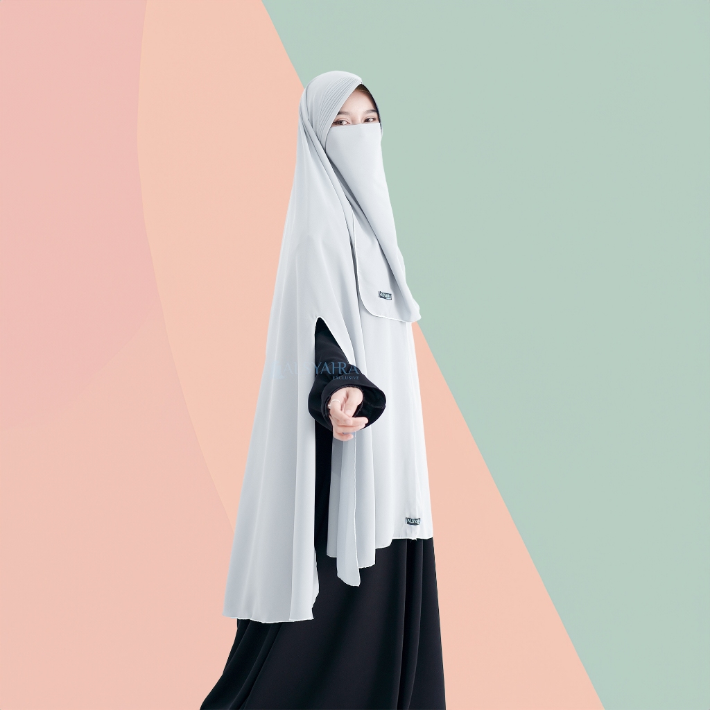 Alsyahra Exclusive - Set Khimar Syari Handsplit PAD Cadar Tali WF Premium