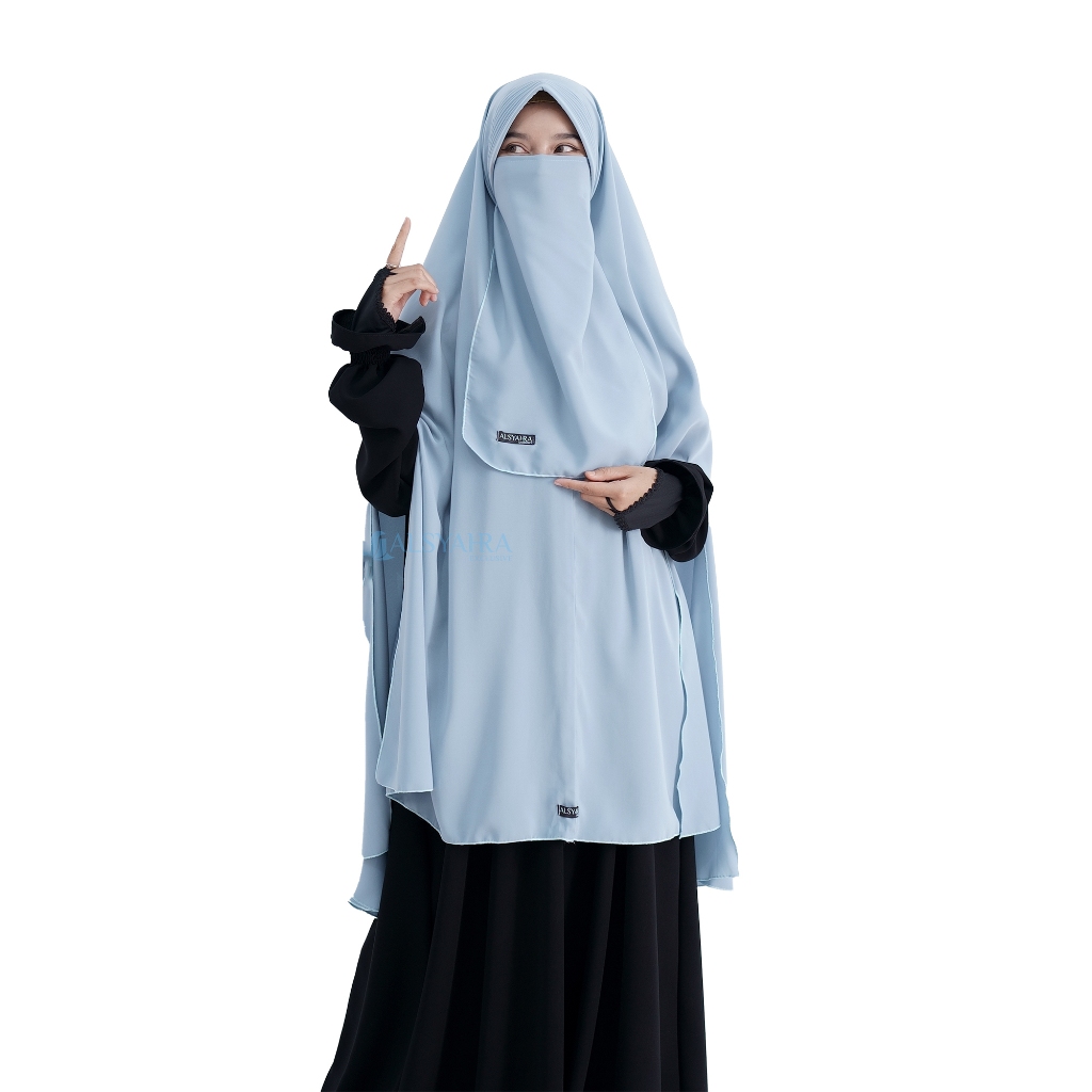 Alsyahra Exclusive - Set Khimar Syari Handsplit PAD Cadar Tali WF Premium